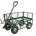 Sunnydaze Steel Log Cart, Heavy-Duty 400 Pound Weight Capacity, Green   567146564